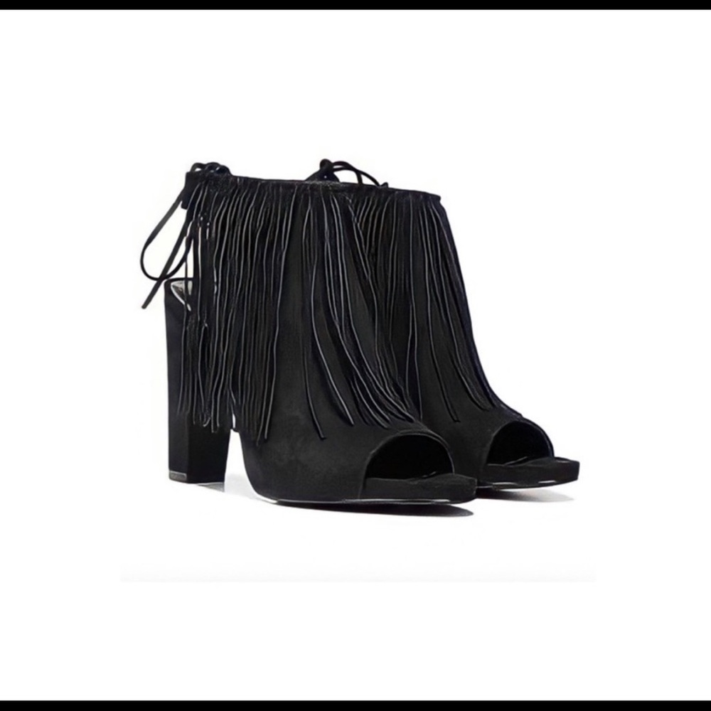 Carlos Santana Fringe Booties